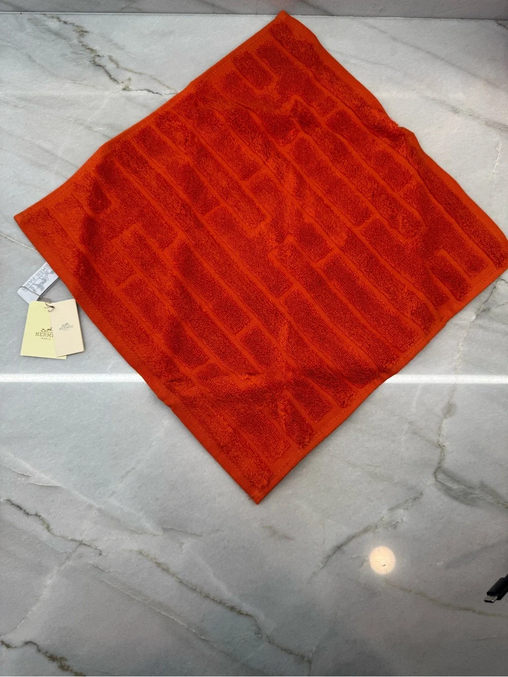 NWT Hermes Wash Cloth Orange